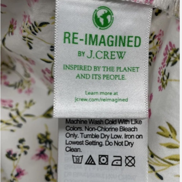 J. Crew Tie Sleeve Button Front Meadow Floral Blouse S - Picture 12 of 12